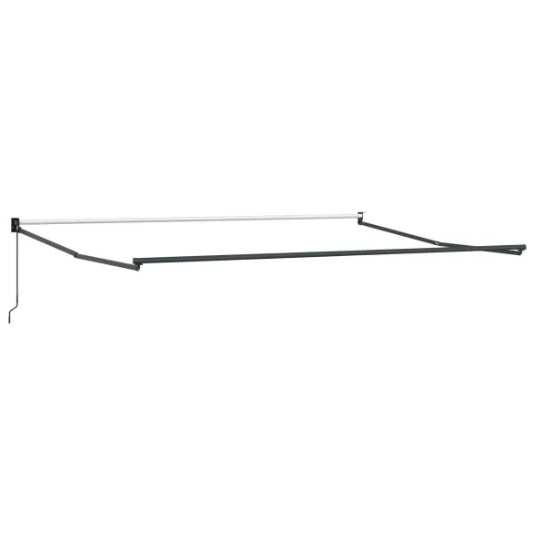 Marchiză Retractabilă Manuală 5x3m Negru - Umbră Exterior | vidaXL