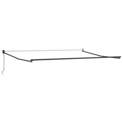 Marchiză Retractabilă Manuală 5x3m Negru - Umbră Exterior | vidaXL