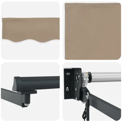 Marchiză Retractabilă Automată Bej 500x300 cm - Material Cadru