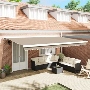 Cort Retractabil Manual 5x3 m Bej - Material Înlocuire