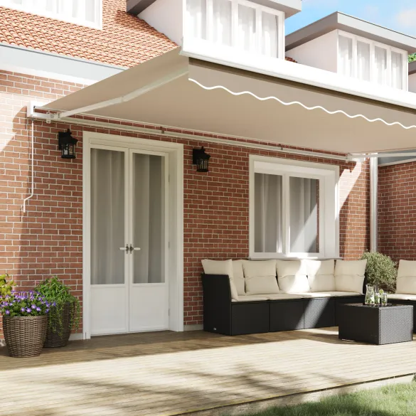 Cort Retractabil Manual 5x3 m Bej - Material Înlocuire