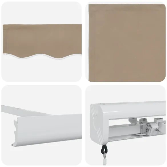 Cort Retractabil Manual 5x3 m Bej - Material Înlocuire
