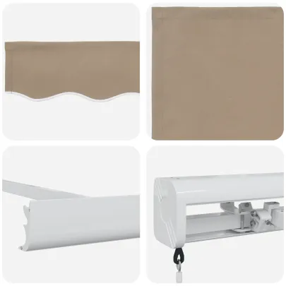 Cort Retractabil Manual 5x3 m Bej - Material Înlocuire