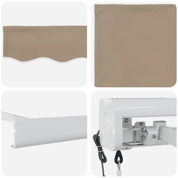 Material înlocuire marchiză retractabilă 5x3 m Bej | vidaXL