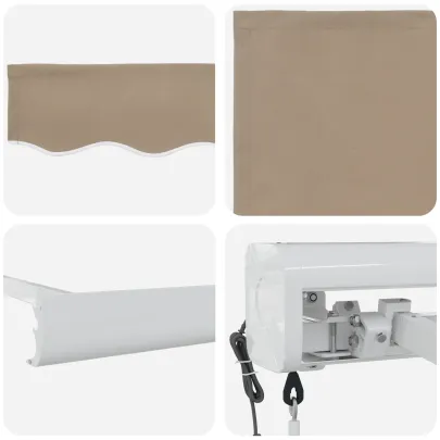 Material înlocuire marchiză retractabilă 5x3 m Bej | vidaXL