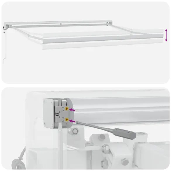Material înlocuire marchiză retractabilă 5x3 m Bej | vidaXL