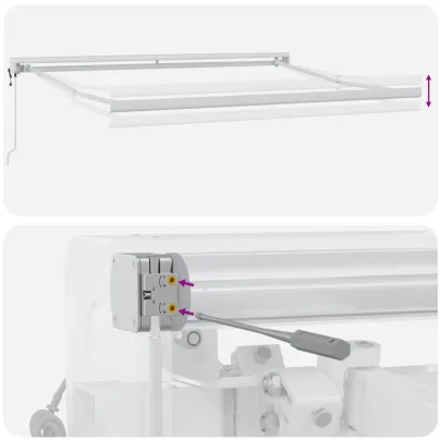 Material înlocuire marchiză retractabilă 5x3 m Bej | vidaXL