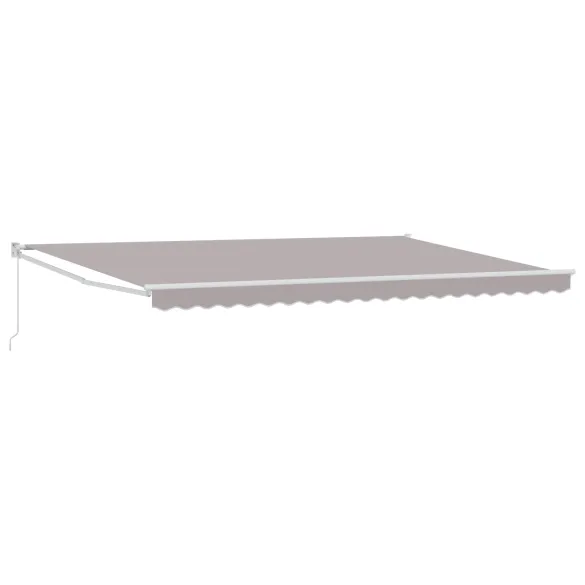Marchiză retractabilă manuală gri 500x300 cm - Material