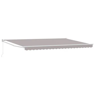Marchiză retractabilă manuală gri 500x300 cm - Material