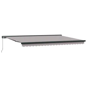 Marchiză Manuală Retractabilă 5x3 m Gri Deschis - Umbră Exterioară 2