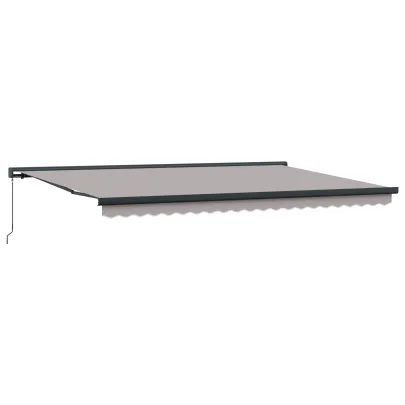 Marchiză Manuală Retractabilă 5x3 m Gri Deschis - Umbră Exterioară