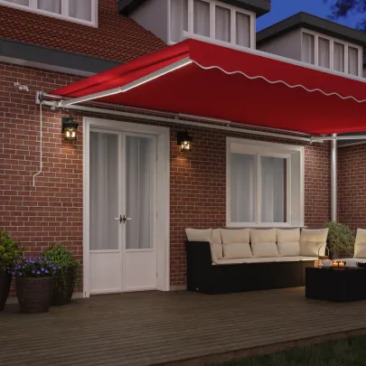Material marchiză automată LED roșu 5x3m | vidaXL