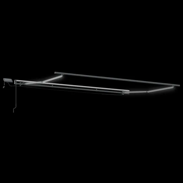 Marchiză Manuală Retractabilă cu LED Roșie 5x3 m | vidaXL