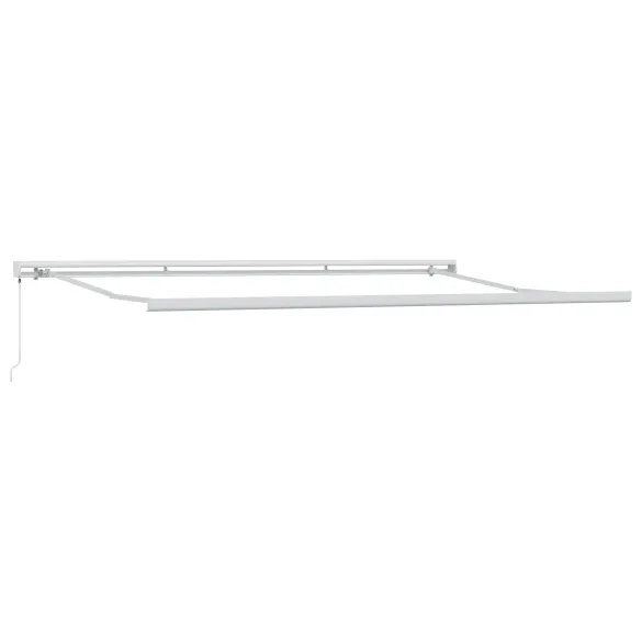 Marchiză retractabilă manuală roșie 5x3 m | vidaXL