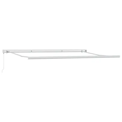 Marchiză retractabilă manuală roșie 5x3 m | vidaXL