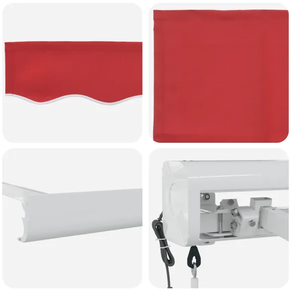 Marchiză Automată Roșie 500x300 cm - Fabrică Cadru 5x3 m