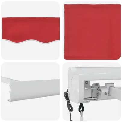Marchiză Automată Roșie 500x300 cm - Fabrică Cadru 5x3 m