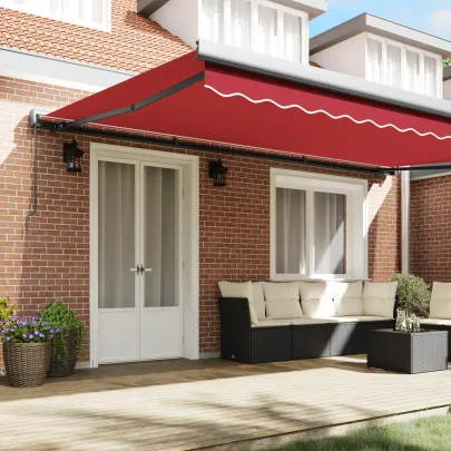 Marchiză Manuală Retractabilă Roșie 5x3 m - Material Schimb