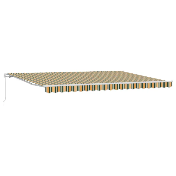 Marciză Manuală Retractabilă Verde-Galben 5x3 m - Ușoară și Rezistentă
