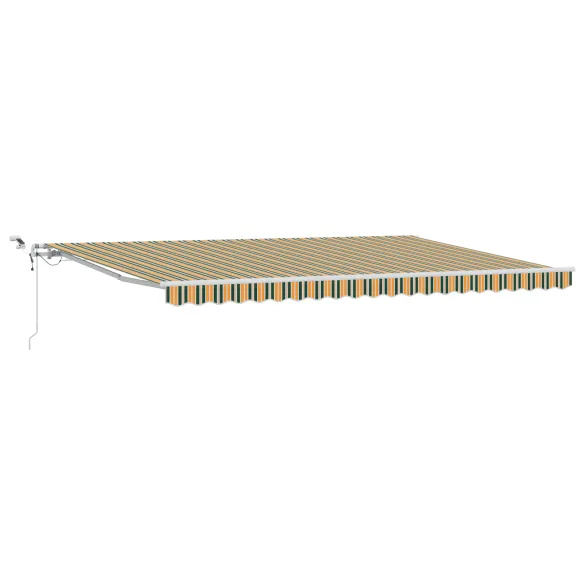 Marchiză Automată Retractabilă LED Verde-Galben 5x3m