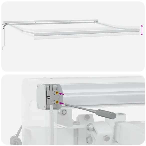 Marchiză Automată Retractabilă 5x3 m - Verde și Galben | vidaXL