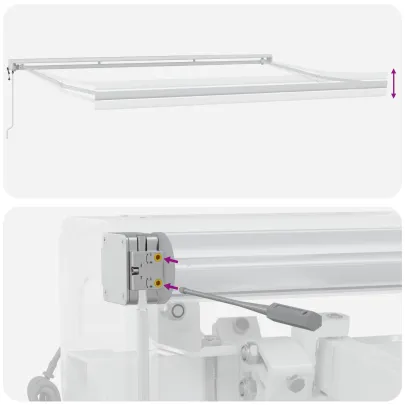 Marchiză Automată Retractabilă 5x3 m - Verde și Galben | vidaXL