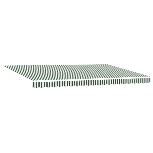 Terasă Retractabilă Automată Verde-Alb 500x300 cm | vidaXL