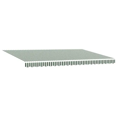 Terasă Retractabilă Automată Verde-Alb 500x300 cm | vidaXL