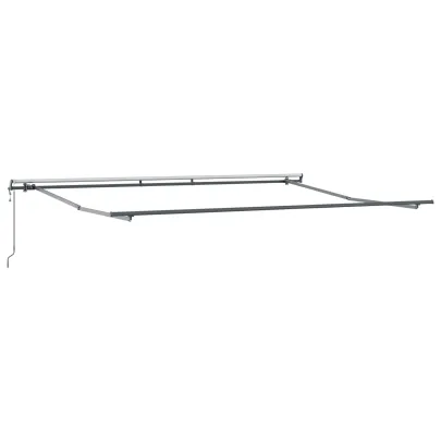 Terasă Retractabilă Automată Verde-Alb 500x300 cm | vidaXL