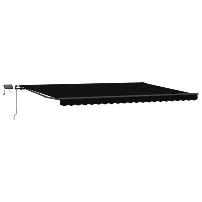 Marchiză Manuală Retractabilă cu LED 5x3.5m | vidaXL