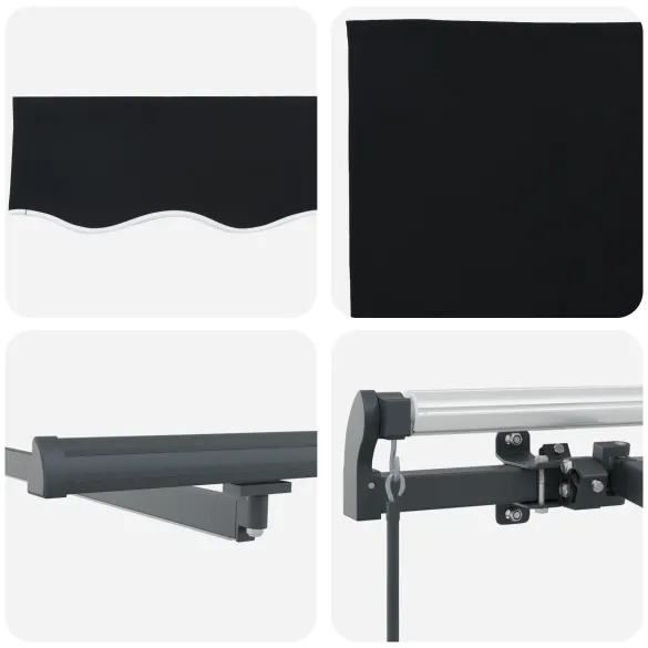 Marchiză Manuală Retractabilă cu LED 5x3.5m | vidaXL