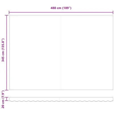Marchiză Retractabilă Bej 5x3,5 m - Material Umbrar Exterior