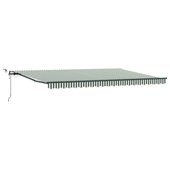 Marchiză Automată cu LED 500x350cm - Material Poliester | vidaXL