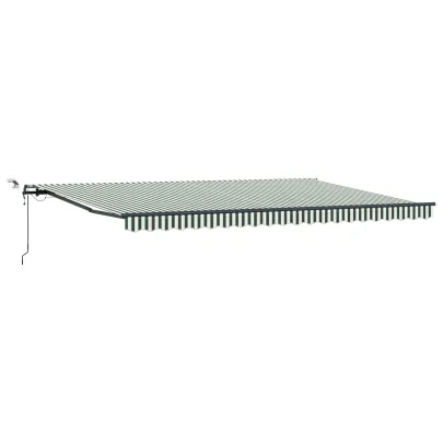Marchiză Automată cu LED 500x350cm - Material Poliester | vidaXL