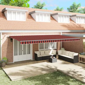 Marchiză Automată cu LED 600x300 cm - Umbră Perfectă Exterior