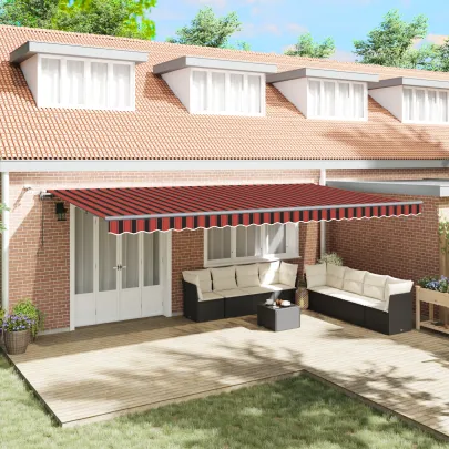 Marchiză Automată cu LED 600x300 cm - Umbră Perfectă Exterior