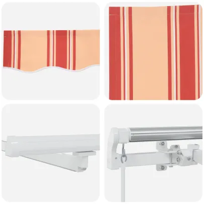 Markiză Manuală Retractabilă cu LED 600x300 cm | vidaXL