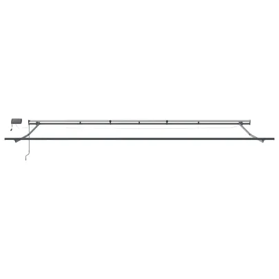 Marchiză Retractabilă Manuală cu LED Galben-Portocaliu 600x300 cm
