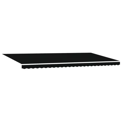Marchiză Exterior cu LED 6x3m Negru - vidaXL