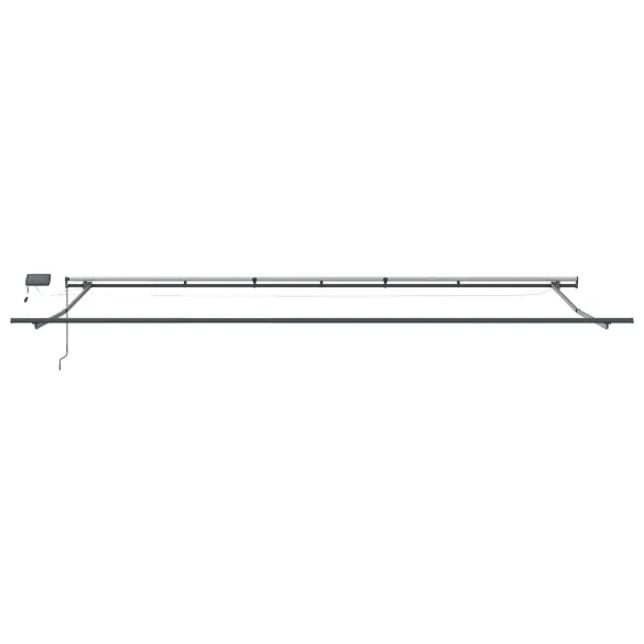 Marchiză Exterior cu LED 6x3m Negru - vidaXL