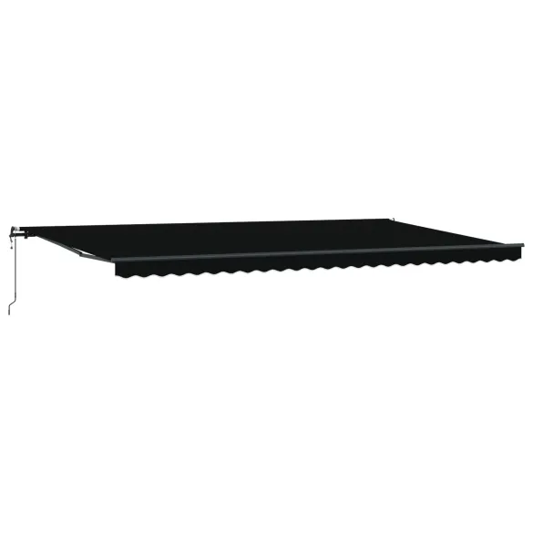 Marchiză retractabilă automată neagră 600x300 cm - vidaXL