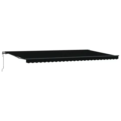 Marchiză retractabilă automată neagră 600x300 cm - vidaXL
