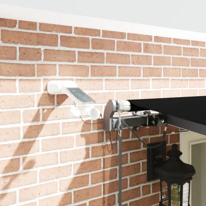 Marchiză Automată cu LED 6x3m Negru - Umbră Exterioară