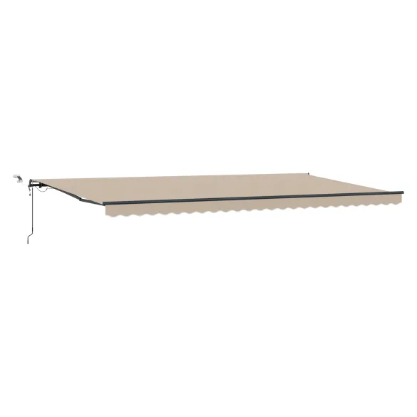 Material Marchiză Automată LED Bej 6x3 m | VidaXL