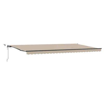Material Marchiză Automată LED Bej 6x3 m | VidaXL