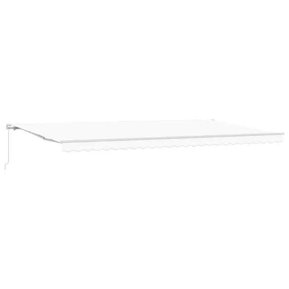 Material marchiză retractabilă Alb 600x300 cm | vidaXL