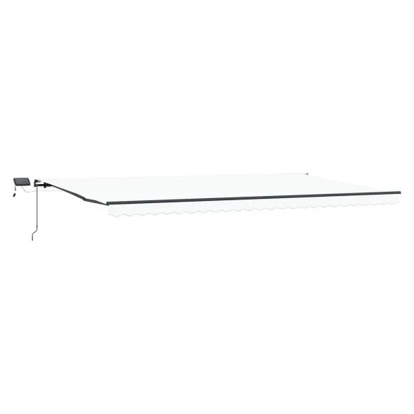 Marchiză retractabilă manuală cu LED, 6x3 m | Protecție solară