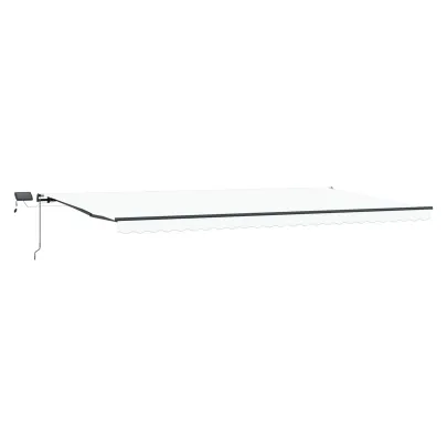 Marchiză retractabilă manuală cu LED, 6x3 m | Protecție solară