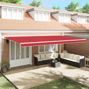 Marchiză retractabilă roșie 6x3 m - Material de înlocuire