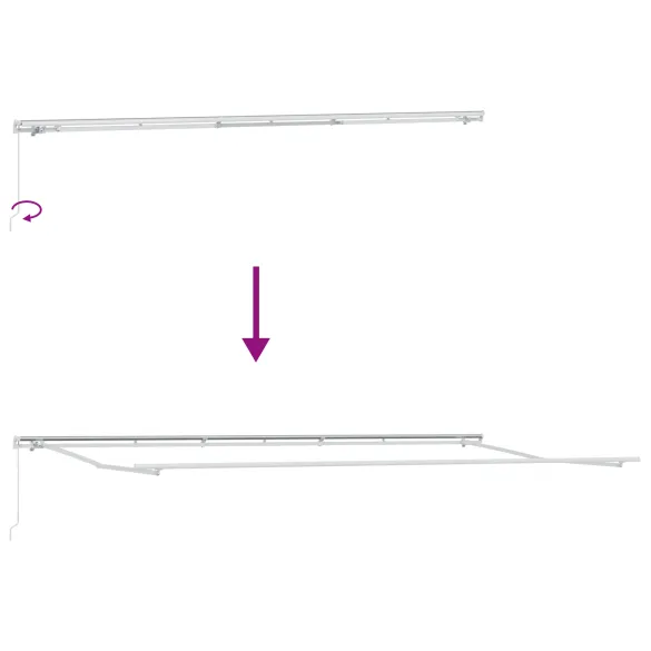 Marchiză retractabilă roșie 6x3 m - Material de înlocuire